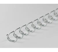 Pieni di binder wire 23 anelli 9,5 mm, 3/8 pollici, 2: 1 divisione argento (100 pezzi) NEW