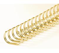 Pieni di binder wire 34 anelli 11,1 mm, 7/16 pollici, 3: 1 divisione oro (100 pezzi) NEW
