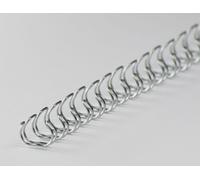 Pieni di binder wire 34 anelli 6,4 mm, 1/4 pollici, 3: 1 divisione argento (100 pezzi) NEW