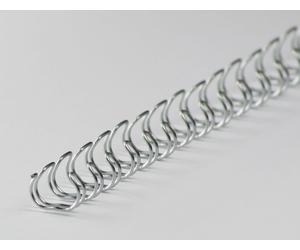 Pieni di binder wire 34 anelli 6,4 mm, 1/4 pollici, 3: 1 divisione argento (100 pezzi) NEW