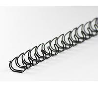 Pieni di binder wire 34 anelli 6,4 mm, 1/4 pollici, 3: 1 divisione nero (100 pezzi) NEW