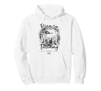 Pienza Toscana Riviera Italiana Bandiera Italia Felpa con Cappuccio