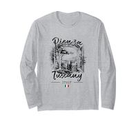 Pienza Toscana Riviera Italiana Bandiera Italia Maglia a Manica