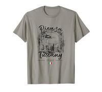 Pienza Toscana Riviera Italiana Bandiera Italia Maglietta