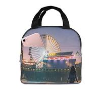 Pier Lights - Borsa termica per il pranzo con stampa di luci, per donne e uomini, borsa termica per il pranzo, riutilizzabile, per infermieri e insegnanti