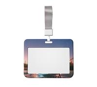 Pier Lights - Porta badge con cordino, con clip di protezione per documenti, per infermiere, dottori, insegnanti