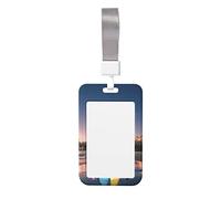 Pier Lights - Porta badge con stampa, con cordino, per lavoratori in ufficio