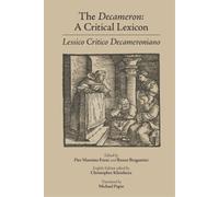 Pier Massimo Forni Renzo Br The Decameron: A Critical Lexico (Copertina rigida)