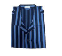 PIER MORI'S PDA Pigiama Uomo Lungo Aperto Elegante con Collo e Pantalone Aperto Cotone Makò E02661 (IT, Numero, 48, Regular, Regular, 17 Blu Lago)