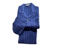 PIER MORI'S Pigiama da Uomo Classico con Collo a Camicia in Pura Flanella Calda di Cotone Art. E020002 (IT, Testo, L, Regular, Regular, Blu)