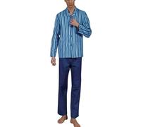 PIER MORI'S Pigiama da Uomo Classico con Collo a Camicia in Pura Flanella Calda di Cotone Art. E020010 (IT, Testo, S, Regular, Regular)