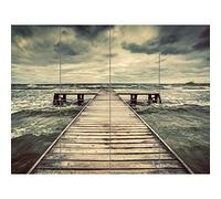 Pier With Storm Clouds XL Giant Panel Poster (8 Sections) Nuvole Manifesto