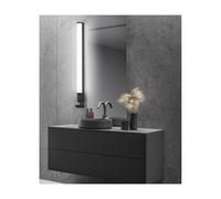 PIERA LAMPADA DA SPECCHIO LARGHEZZA CM 79 IP44 CROMO O NERA LED 16W CON PRESA SCHUKO INCORPORATA