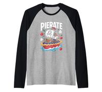 Pierate Pirate Nave Cherry Pie Avventura Divertimento Maglia con Maniche Raglan