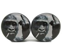 Pierced Republic Coppia di tappi per orecchie Harambe Gorilla - Acrilico avvitabile - 12 misure, Acrilico