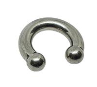Piercing a ferro di cavallo Prince Albert calibro 2 (6 mm) in acciaio 316L...