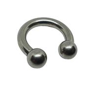Piercing a ferro di cavallo Prince Albert calibro 6 (4 mm) in acciaio 316L...