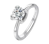 Piercing Anelli Gioielli Gold Plated Round Cut Engagement Promise Anelli Anniversary Wedding Bands(Silver One Size) Scatole Trucs Gioielli, A, Metallo, Nessuna pietra preziosa