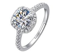 Piercing Anelli Gioielli Gold Plated Round Cut Engagement Promise Anelli Anniversary Wedding Bands(Silver One Size) Scatole Trucs Gioielli, A, Metallo, Nessuna pietra preziosa