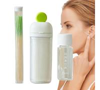 Piercing Cleaner Floss, 180-Piece Cleaning Set, 15ml Soothing Solution with Thin Paper Threads, Earring Hole Hygiene Kit, Personal Care Tool with Efficient Style, Beauty Accessory for Home and Travel