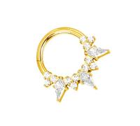 Piercing da naso alla moda con elegante zircone intarsiato, accessorio ideale per migliorare il tuo look, gioielli resistenti alle allergie, One Size, come descritto, come descritto