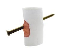 Piercing di , oggetti di scena giocattoli per lo scherzo, metallo/tessuto, accessorio per scherzo divertente, fornitura di intrattenimento bavaglio, dettagli di sangue coinvolgenti, per il complea