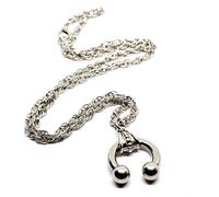 Piercing Lover Ciondolo Collana Ferro di Cavallo Barra Circolare Unico Kink...