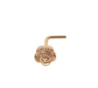 Piercing Naso Acciaio Chirurgico Cerchio1 Pezzi Piercing Naso Orecchini Helix Trago Orecchio Cartilagine Barra dritta/a forma di L con fiore di rosa