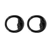 Piercing Naso Anelli2 Pezzi 16G Acciaio Inossidabile Naso Piercing Cartilagine Orecchini Gioielli Labret Volto di Luna, Stile 1-Nero, 1.2x8mm