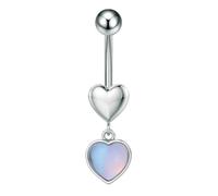 Piercing Ombelico con Pendente Iridescente Sinfonia di Cuori