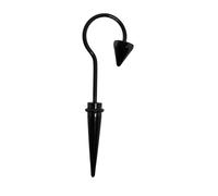 Piercing Orecchino Gancio Spillato Lobo Orecchio 18g 1.mm Nero Acciaio 316L...