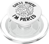 Piercing per il corpo - Guess Where I'm Pierced - Design invecchiato PopSockets PopGrip per MagSafe