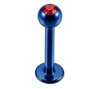 Piercing per Labbro, Trago e Labbro, in Acciaio Chirurgico 316L anodizzato, Colore: Rosso
