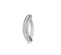 Piercing per ombelico in acciaio inox, unisex, perforato, inverso, curvo, gioiello per il corpo