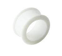 Piercing per Spina dell'orecchio a Tunnel Svasato Doppio in Silicone Bianco da 26 mm