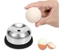 Piercing per uova in acciaio inossidabile, anti-scoppio con base robusta e perno retrattile, per uova sode o crude, separatore di fori, utensili da cucina da forno, nero