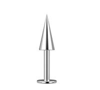 Piercing Septum Titanio1 Pezzi 18G Anello da naso per uomo e donna, per setto trago, conch, per labbra Cono da 10 mm, Argento, 1.0x12mm