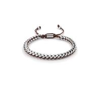 PiercingJak Braccialetto a catena in corda marrone per uomo in acciaio inossidabile argento braccialetti a catena Franco per uomo braccialetto in metallo intrecciato braccialetto gioielli regali per