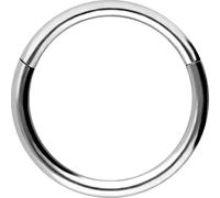PIERCINGLINE® anello segmentato, in titani, clicker, piercing per septum, trago, elica, orecchio, naso, labbro, petto e spessore anello: 1,2mm, cod. TT280A-10