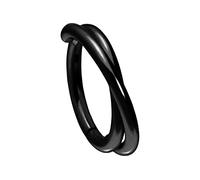 PIERCINGLINE Anello segmentato in titanio | 2 anelli incrociati | Piercing per orecchio trago Helix Conch Daith | colori e dimensioni a scelta, 10 mm, titanio (grado 23)