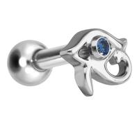 PIERCINGLINE Piercing a perno in titanio, con filettatura interna, occhio dell'Horus, colore oro e argento
