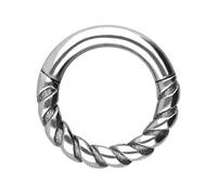 Piercingline - Piercing per setto nasale, trago, elica e altro ancora, varie misure e colori e Diametro interno: 5 mm., colore: Argento, cod. SLX2005-SI-5