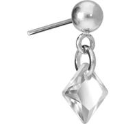 PIERCINGLINE Piercing Push Fit PIN inserti in titanio con perno a pressione quadrato di cristallo, colore oro rosa, nero, oro, argento