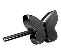PIERCINGLINE Piercing Push Fit PIN inserti in titanio con perno push pin farfalla - oro rosa, nero, oro, argento