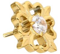 PIERCINGLINE Piercing Push Fit PIN - Inserti in titanio con spinta, colore: oro rosa, nero, oro, argento