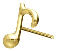 PIERCINGLINE Piercing Push Fit Pin, inserti in titanio, con spinta, nota di nota: oro rosa, nero, oro, argento