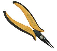 Piergiacomi - PN2007 Pinza Lunga con becchi Piatti zigrinati, Testa Media - Adatta alla Presa di componenti in Aree difficilmente accessibili - Arancione - Made in Italy