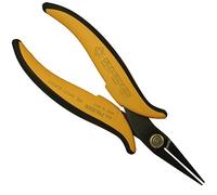 Piergiacomi - PN2008 Pinza Lunga 160mm con becchi Piatti Lisci - Lunghezza punta 28mm, Spessore punta 3x1mm - Adatta alle Aree difficilmente accessibili - Arancione - Made in Italy