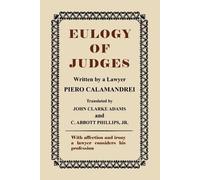 Piero Calamandrei Eulogy of Judges (Tascabile)