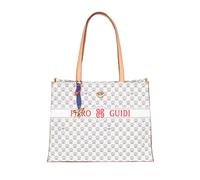 piero guidi BORSA DONNA BAG SHOPPING STEPHANIE MONOGRAMMA BIANCO 6101G3088-Y7